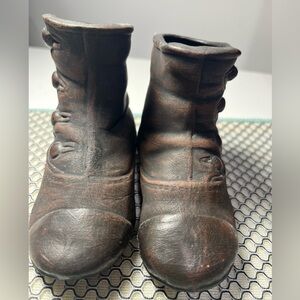 Vintage Brown child Victorian’s style Boot Figurines